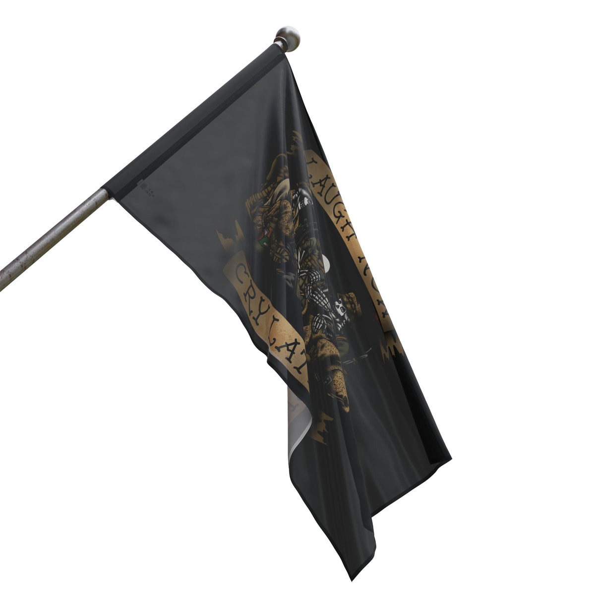 Laugh Now Cry Later Skeletons - Flag
