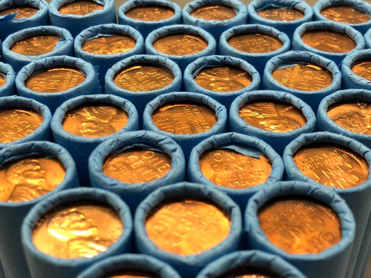VINTAGE BLUE WHEAT PENNY ROLLS