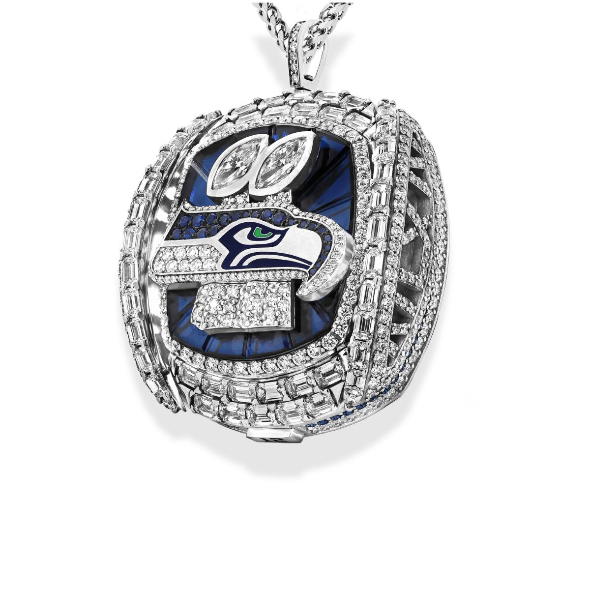 2025 Seattle Football SB LX Championship Ring Replica-Pop-Out Wings Edition
