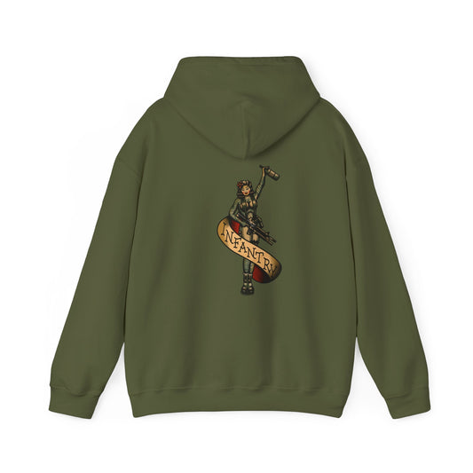 Infantry Pin-Up with M4 M203 and Bottle - Hoodie