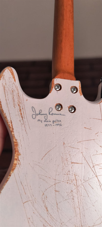 JOHNNY RAMONE -Sig 1965 Mosrite Ventures II Replica 1:4 Scale Guitar ~Axe Heaven