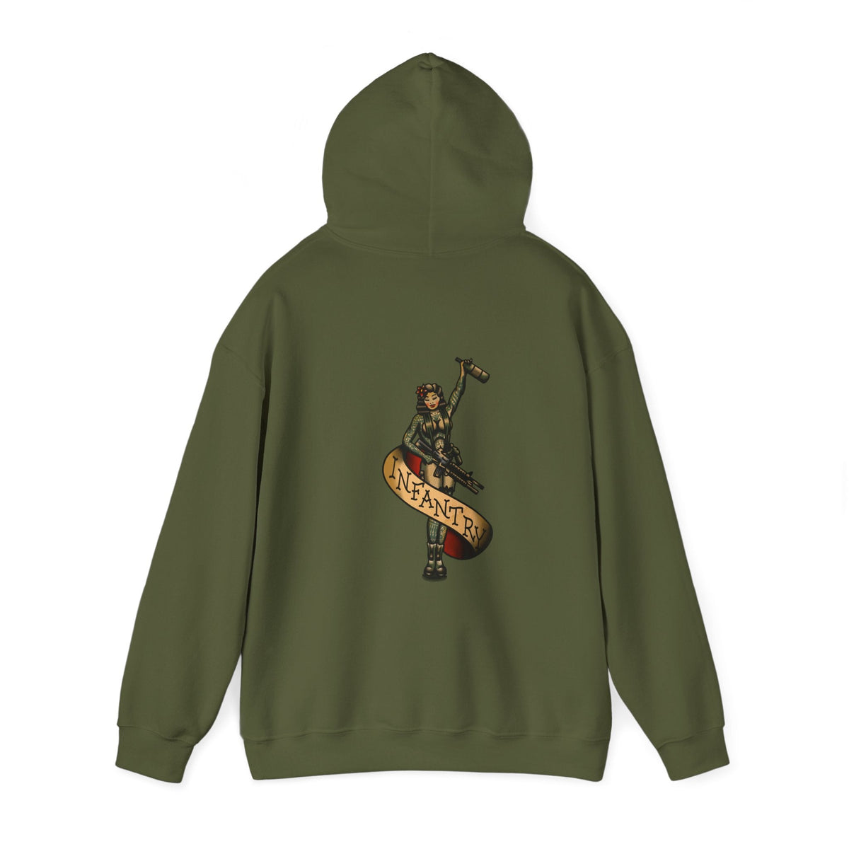 Infantry Pin-Up with M4 M203 and Bottle - Hoodie