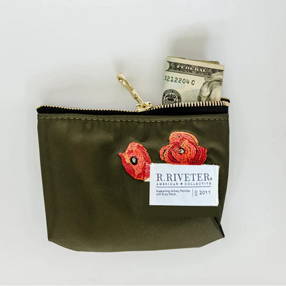 Lucy Mini Zipper Pouch | Poppy Special Edition Fatigue Nylon