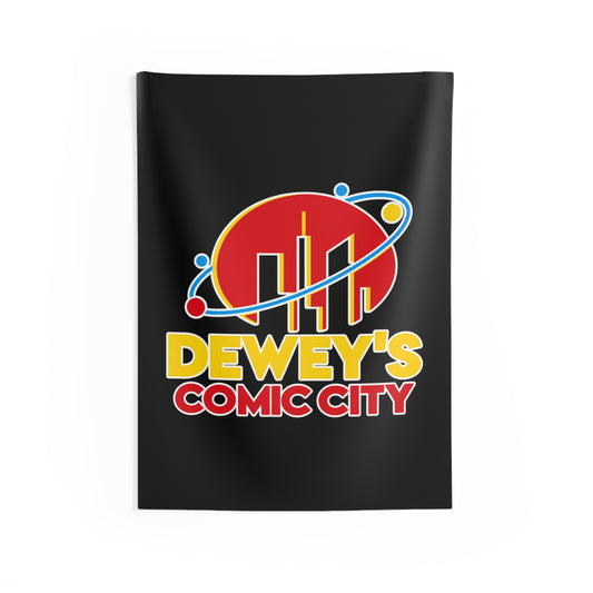 Comic City Tapestry — 'Dewey's Comic City' Retro Pop Wall Art