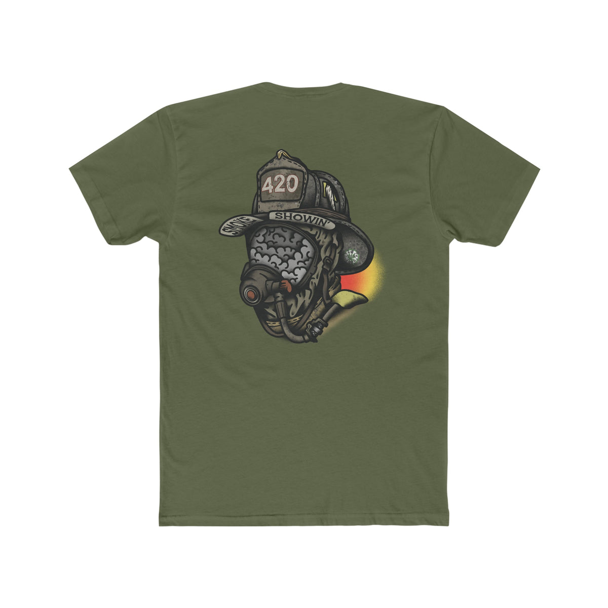 Smoke Showing Firefighter - Crew Tee