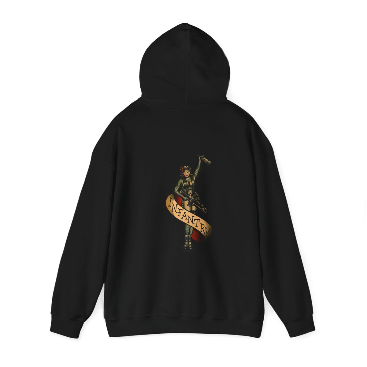 Infantry Pin-Up with M4 M203 and Bottle - Hoodie