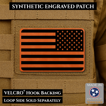Tactical Synthetic American Flag Patch, 2x3" | Made in USA | VELCRO® Brand Hook Backing