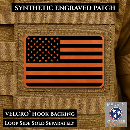 Tactical Synthetic American Flag Patch, 2x3" | Made in USA | VELCRO® Brand Hook Backing