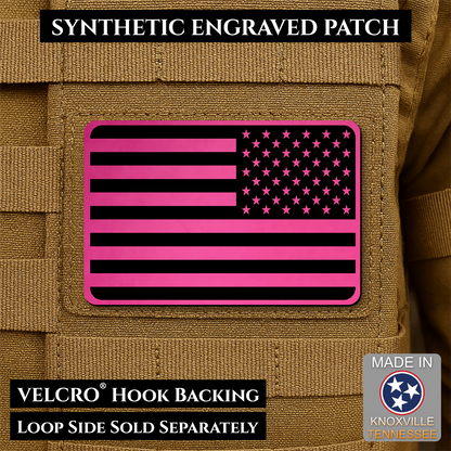 Tactical Synthetic American Flag Patch, 2x3" | Made in USA | VELCRO® Brand Hook Backing