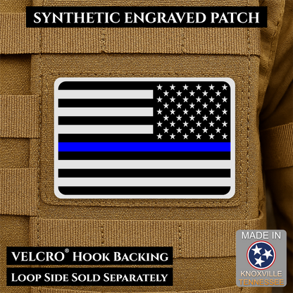 Tactical Synthetic American Flag Patch, 2x3" | Made in USA | VELCRO® Brand Hook Backing