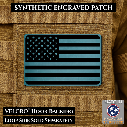 Tactical Synthetic American Flag Patch, 2x3" | Made in USA | VELCRO® Brand Hook Backing