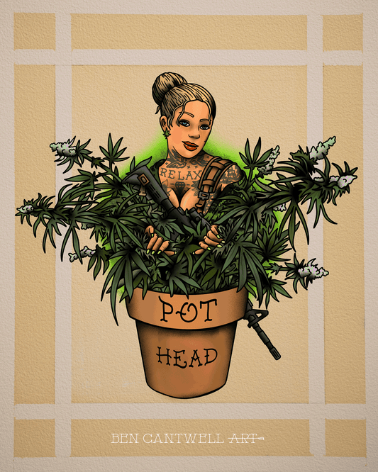 Pot Head Pin up with m4