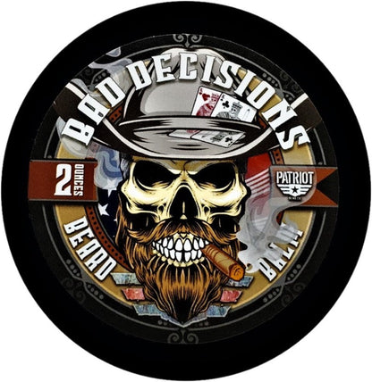 Bad Decisions 2oz Beard Balm Whiskey Bourbon