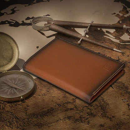 RFID Blocking Leather Passport Wallet