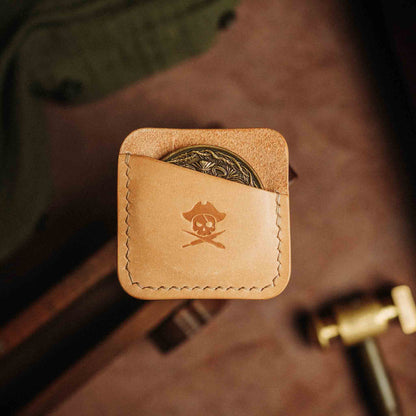 Peso Pocket – Leather Challenge Coin Slip | Pirate Goods