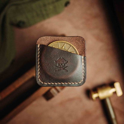 Peso Pocket – Leather Challenge Coin Slip | Pirate Goods