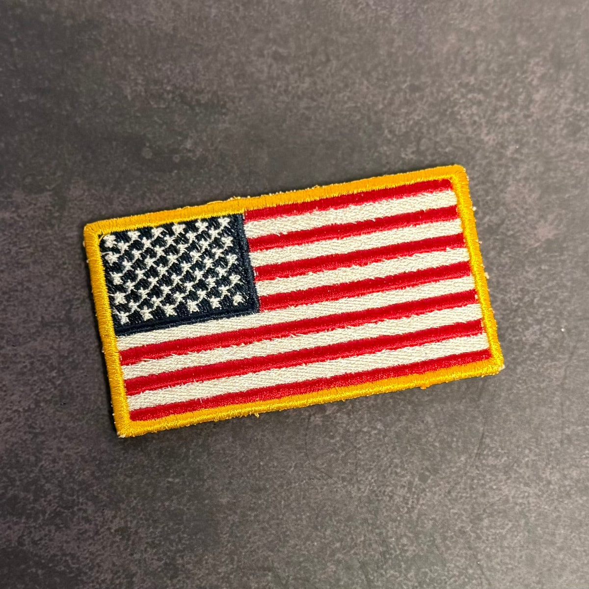 American Flag Patch, 2x3.5" Full Color Embroidered | Made in USA | VELCRO® Brand Hook Backing