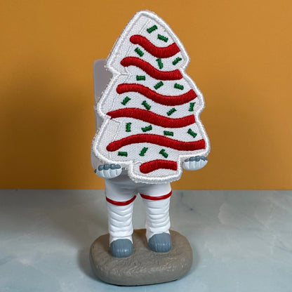 Christmas Tree Cake Funny Morale Patch, 2.5x3.5" | Made in USA | VELCRO® Brand Hook Backing