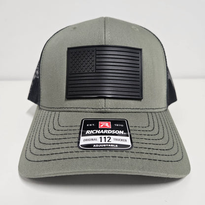 Richardson 112 Hat with PVC American Flag