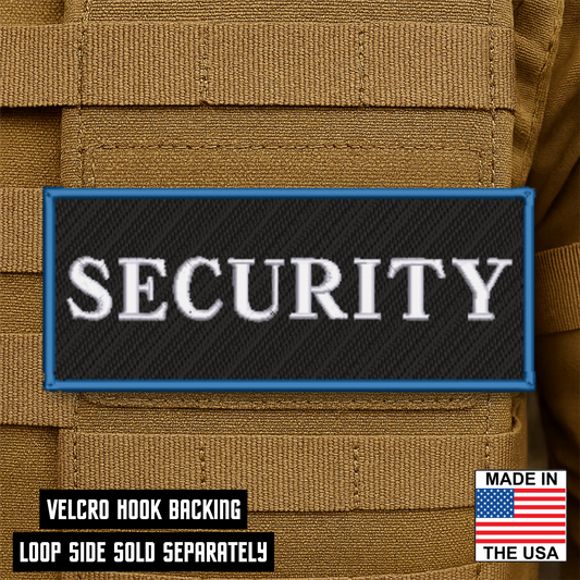 Security ID Plate Carrier Patch 2.5" x 6" Hook & Loop | Made in USA