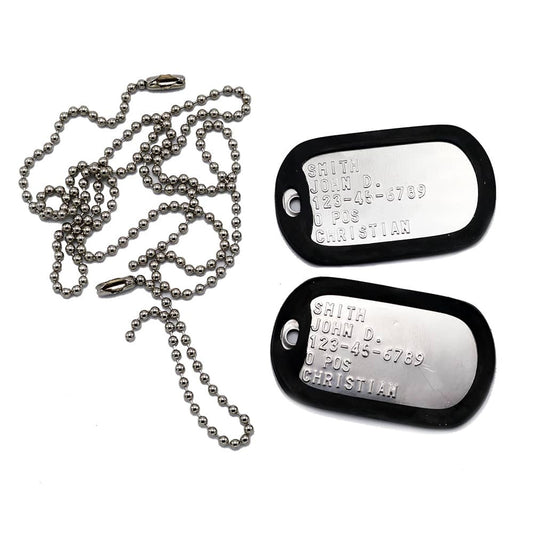 Dog Tag Set with Ball Chains