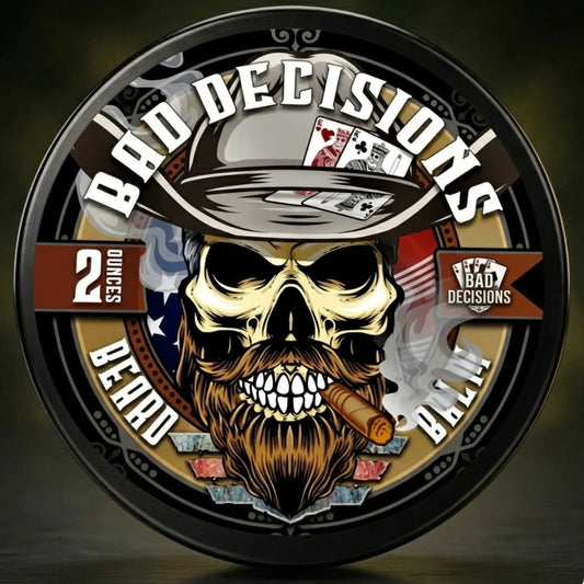 Bad Decisions 2oz Beard Balm Whiskey Bourbon