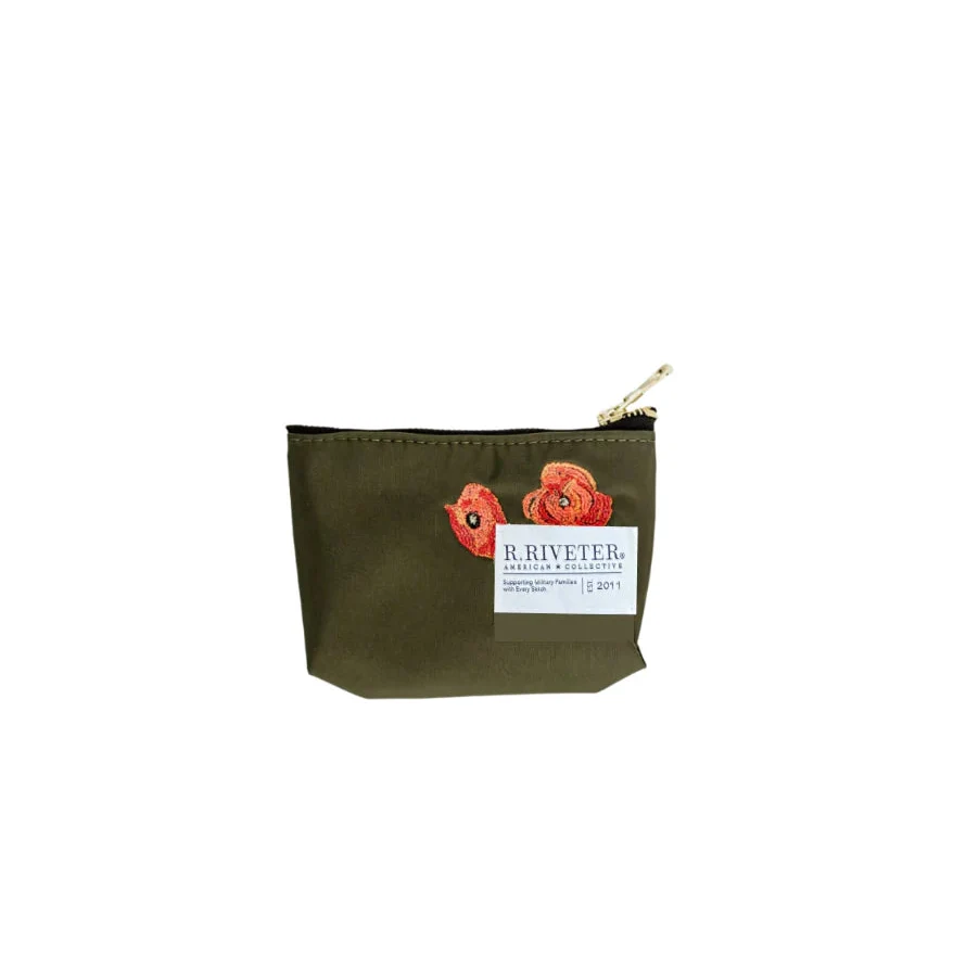 Lucy Mini Zipper Pouch | Poppy Special Edition Fatigue Nylon