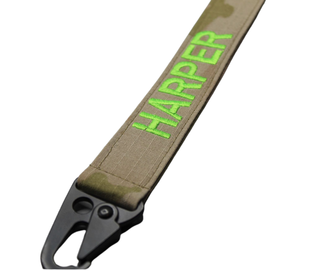 Custom Embroidered Nametape Keychain – Luggage Tag ID Clip Gift