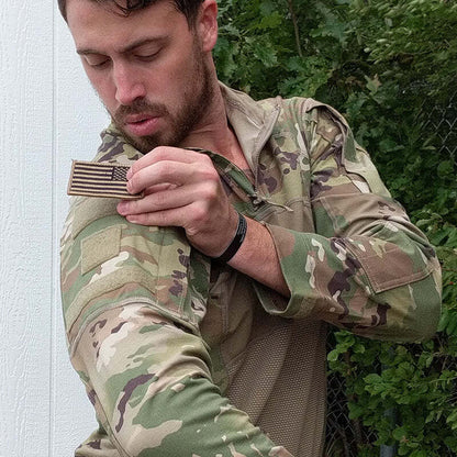 American Flag Reverse OCP Patch with Hook Fastener